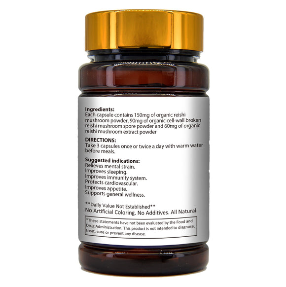 Organic Reishi 3 in 1 Capsules